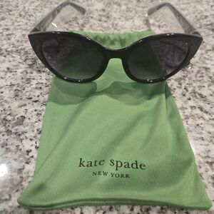 Kate Spade Black Cat-Eye Sunglasses